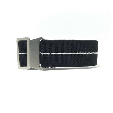 Marine Nationale Military Style Elastic Strap - Black & White